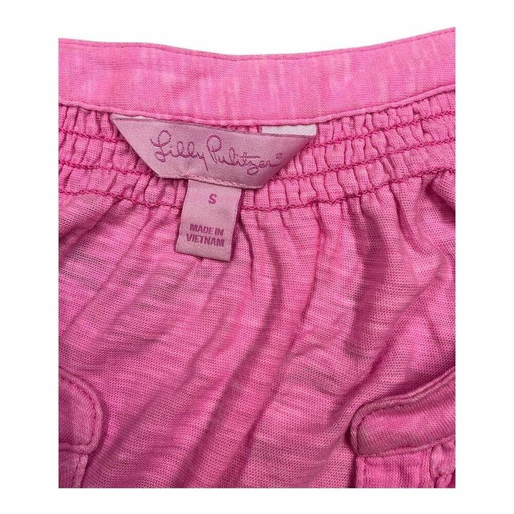 Lilly Pulitzer Women's Size Small Pink Button Up Sleeveless Tank Top Shirt